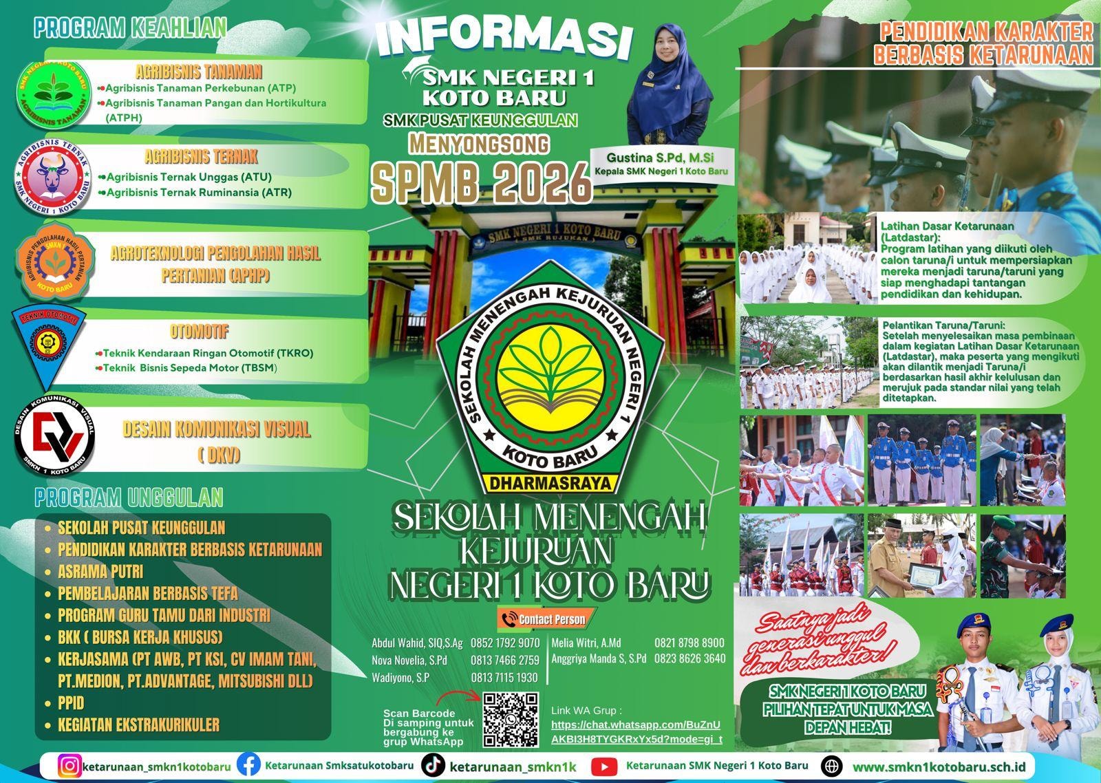 Penerimaan Murid Baru (SPMB) SMKN 1 Koto Baru Tahun Ajaran 2026/2027 Resmi Dibuka